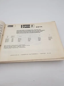 Manuel D'Atelier Lancia Beta Coupé Berline Catalogue De Pièces D'Origine 1974 - Photo 1/24
