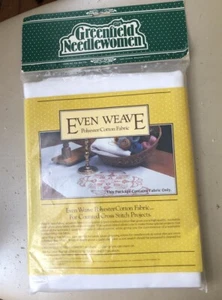 "Tela de poliéster/algodón Greenfield Needlewomen Evenweave 2 yardas x 48"" 18 quilates nueva en paquete" - Imagen 1 de 7