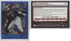 2011 Bowman Chrome Blue Refractor /150 Troy Tulowitzki #137