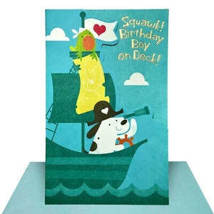 Cute HAPPY BIRTHDAY Card FOR BOY Sailor Pirate  by American Greetings + Envelope - Picture 1 of 5