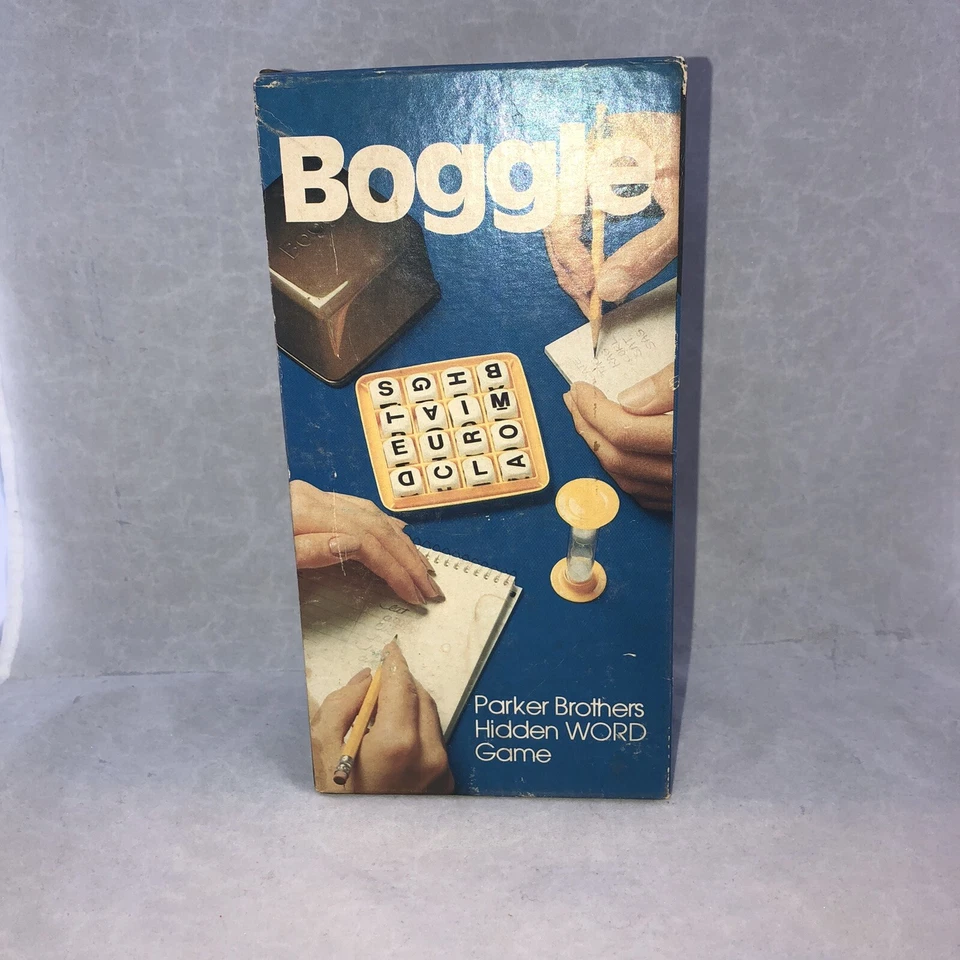 Boogle Word Game Parker Brothers Vintage 1976 Hidden Family Fun Green Timer - Image 1 of 4