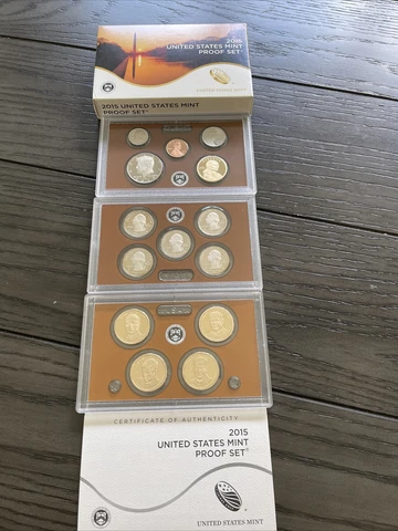 2015 US Mint PROOF Set, OGP & COA-14 Coins Cover
