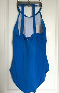 JONES NEW YORK One Piece Blue Swimsuit size 10 - Picture 1 of 4