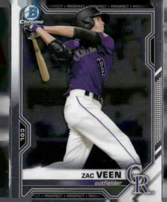 2021 Bowman Chrome #BCP-3 Zac Veen - Image 1 of 2