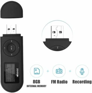 Mp3 Player USB W FM Radio Voice Recorder 8GB Music Player Micro SD Card MP3/WMA - Picture 1 of 7
