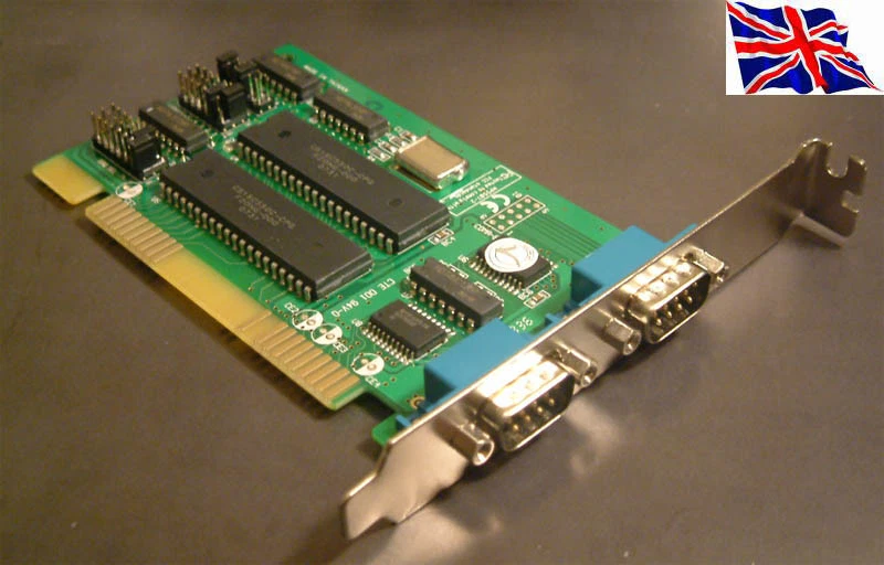 2 Port ISA RS232 Serial Adapter Card with 16550 UART - Image 1 of 1