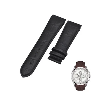 24mm Black Leather Strap For Tissot T035627A T610028592 - Picture 1 of 7