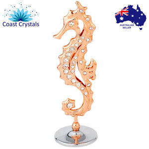 CRYSTOCRAFT (Rose Gold) Seahorse with Austrian crystals