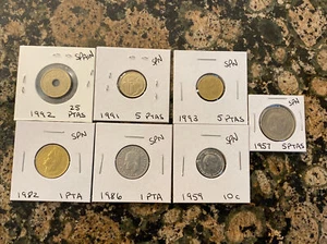 Lot of 7 Coins From Spain - 1957 to 1993 (Peseta) - Picture 1 of 11