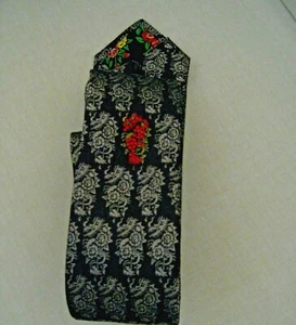 Ed Hardy Rhinestone Silk Neck  Tie By Christian Audigier - Picture 1 of 4