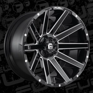 22 Inch Black Rim Wheel Fuel D615 D61522209846 Contra 6x5.5 6x135 22x12 -43mm - Picture 1 of 1
