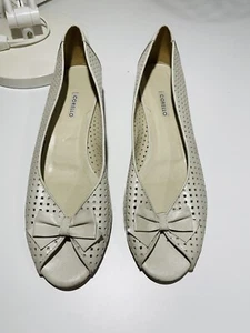 Women Open Toe Leather Micro Squares Detail Shoes made in Brazil US 9.5 - Picture 1 of 7