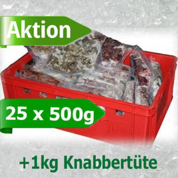 BARF Hundefutter - "25 x 500gr Premium Barf Paket" Frostfutter Frischfleisch - Bild 1 von 1