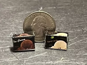Dollhouse Miniature Food Ice Cream Set 1:12one inch scale E11 Dollys Gallery - Picture 1 of 3