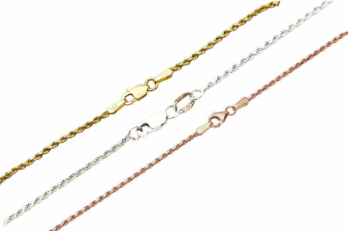 Real 14k Yellow Gold 1.8mm-6.5mm Figaro Link Chain Pendant Necklace 16