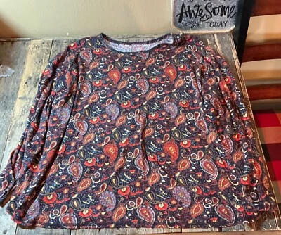 Blusa cachemira manga larga Westbound para mujer 3X algodón/rayón/spandex Foto 1 de 4