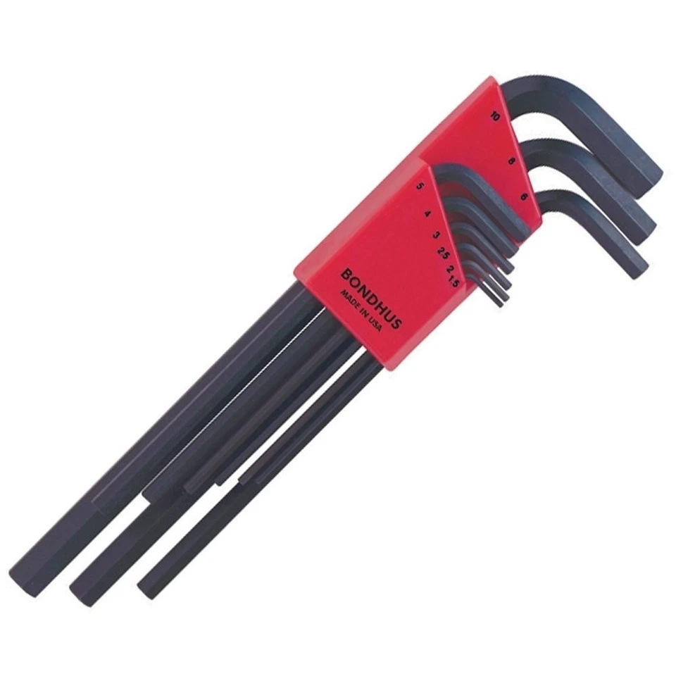 Bondhus HLX9MM 9 Piece Long Hexagon Allen Key Set 1.5-10mm 12199 - Image 1 of 1