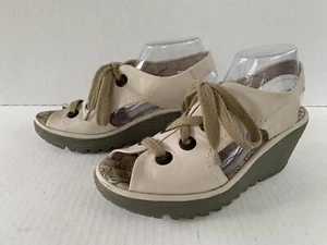 Fly London Ylfa Sandals Slingback Platform Lace Up Wedge Shoes Women’s Size 41 - Picture 1 of 9