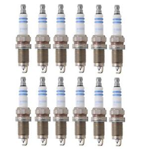Bosch OE Fine Wire Double Platinum Set of 12 Spark Plugs For Audi VW 6.0L W12