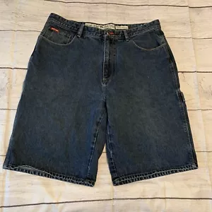 Ecko Unltd Foundry-Fit Carpenter Mens Size 36 Denim Jean Shorts Jorts Blue Baggy - Picture 1 of 11