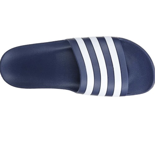 Sandali Adidas Uomo Adilette Slides Blu Acqua Nero Tripla Riga Nuovi (taglia 11)