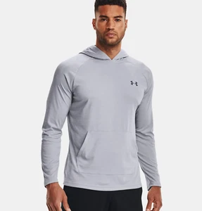NWT Under Armour Men's UA Velocity Hoodie Quick-Dry Ultra-Soft Gray 1327971 MD - Picture 1 of 4