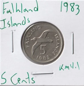 Coin Falkland Islands 5 Pence 1983 KM4.1 - Picture 1 of 2