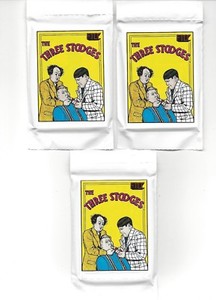 THREE  STOOGES TRADING CARDS 2ND SERIES FTCC 3 SEALED PACKS OF MOE,LARRY,CURLY