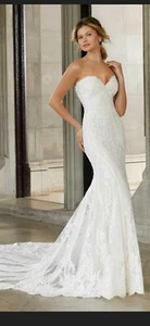 Weißes Brautkleid - passt Größe 6/8. Gebraucht  - Bild 1 von 3