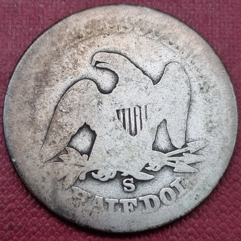 Seated Liberty Half Dollar S Mint No Date 50c Circulated #60163 Cover