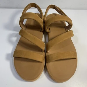 Sandali scarpe donna Madewell The Puff Strap Maggie pelle scamosciata marrone taglia 9 - Foto 1 di 12