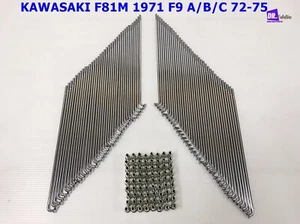 Fit KAWASAKI F81M 1971 F9 A/B/C 72-75 F & R SPOKE SET CHROME 72Pcs. #BI5521# - Picture 1 of 7