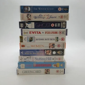 Job Lot VHS Cassettes x10: Romance GreenCard, Notting Hill, Four Weddings +More - Picture 1 of 16