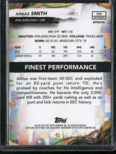 2024 Finest #199 refractor Ainias Smith - Imagen 1 de 2