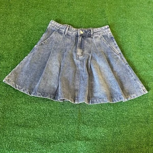 Minifalda utilitaria plisada de mezclilla D,Chive con bolsillos Y2K/retro para mujer talla M” - Imagen 1 de 14