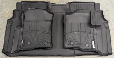 Tapetes negros de primera y segunda fila para Ford F-150 2010-2014 WeatherTech Foto 1 de 4