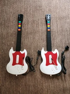 LOT of 2 PS2 Guitar Hero Red Octane SG Gibson Guitars Tested 95077.805 No Straps - Picture 1 of 24