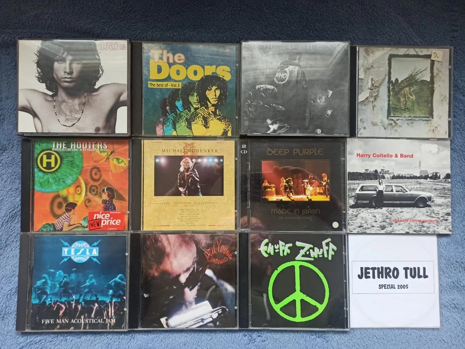 12 CDs Sammlung ROCK HARDROCK Doors Who Deep Purple MSG Neil Young Led Zeppelin - Bild 1 von 1