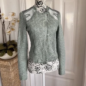 Garcia Jeans Sommer Jacke Gr S Grün Biker Baumwollmischung Blazer Batik Cropped - Bild 1 von 16