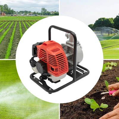 Bomba de agua de gasolina de 2 tiempos Bomba de transferencia de riego semi-basura alimentada por gas Foto 1 de 4