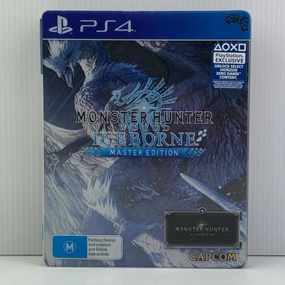 Monster Hunter World: Iceborne Master Edition Steelbook PS4 AUS Game (Disc VGC) - Image 1 of 4