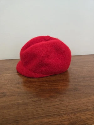 Gorra de noticiero vintage Cheveux Angora para mujer inspirada en Francia fieltro rojo Foto 1 de 4