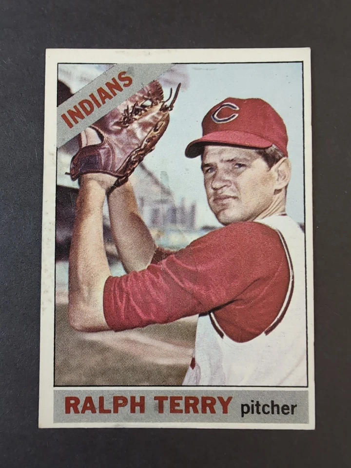 1966 Topps Baseball - Ralph Terry #109 ~ NM+ Sharp Indians - Image 1 of 2