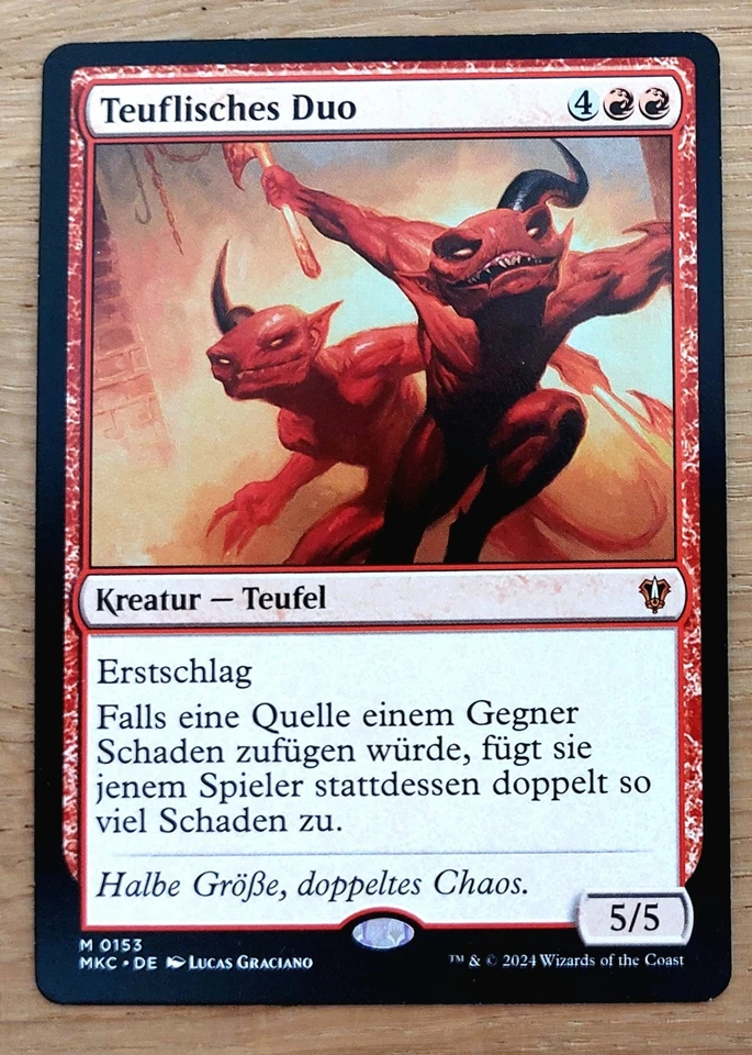 Mtg Magic: Teuflisches Duo, Fiendish Duo, DEUTSCH, Mint Mythic - Bild 1 von 1