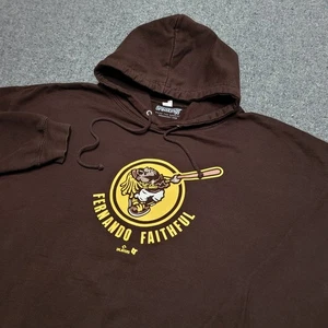 San Diego Padres Hoodie Mens Extra Large Brown Fernando Faithful Sweater Adult - Picture 1 of 13