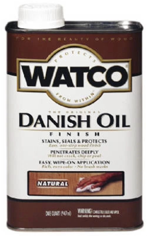 Aceite Danés Watco Transparente Natural a Base de Aceite 1 qt (Pack de 4) Foto 1 de 2