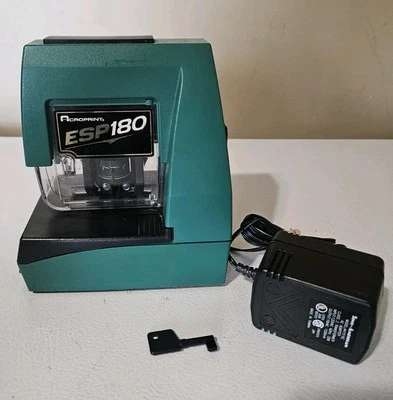 Acroprint ESP180 Time Clock W/Power Supply Powers ON!  W/ Key - Image 1 of 4