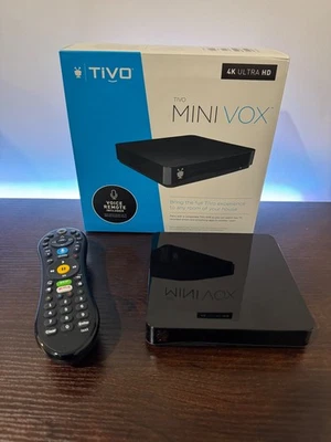 TiVo Mini VOX 4K UHD (TCDA95000) with Voice Remote, HDMI, Power and Set Up Guide - Image 1 of 4