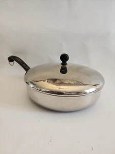Farberware Padella 10 Pollici Alluminio Rivestito Acciaio Inox Padella Coperchio Salsa G I - Foto 1 di 9