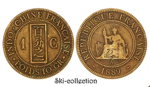1 Centime 1889 A, French Indochina. Bronze - Picture 1 of 1